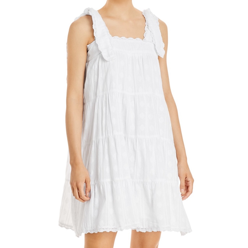 Lace Trim Tiered Babydoll Dress